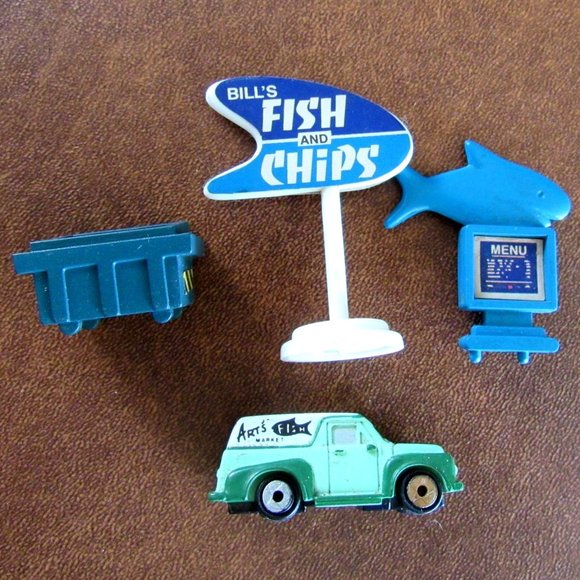 Galoob Other - Vintage 1988 Galoob Lot of 4 Micro Machines Bills Fish And Chips Arts Van